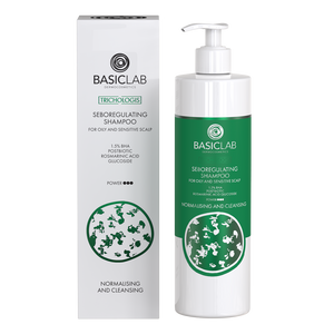 Sebumregulierendes Shampoo für fettige, empfindliche Kopfhaut, 1,5% BHA, Postbiotikum, Rosmarinsäure‑Glucosid