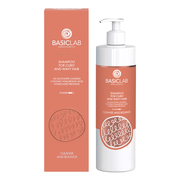 Wellen & Locken Shampoo mit 4% Glykolipid-Komplex, kationischer Hyaluronsäure und hydrolysierten Proteinen