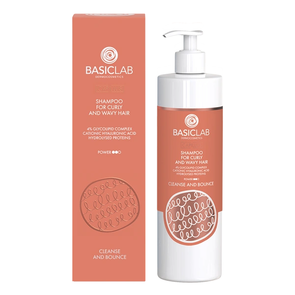 Wellen & Locken Shampoo mit 4% Glykolipid-Komplex, kationischer Hyaluronsäure und hydrolysierten Proteinen